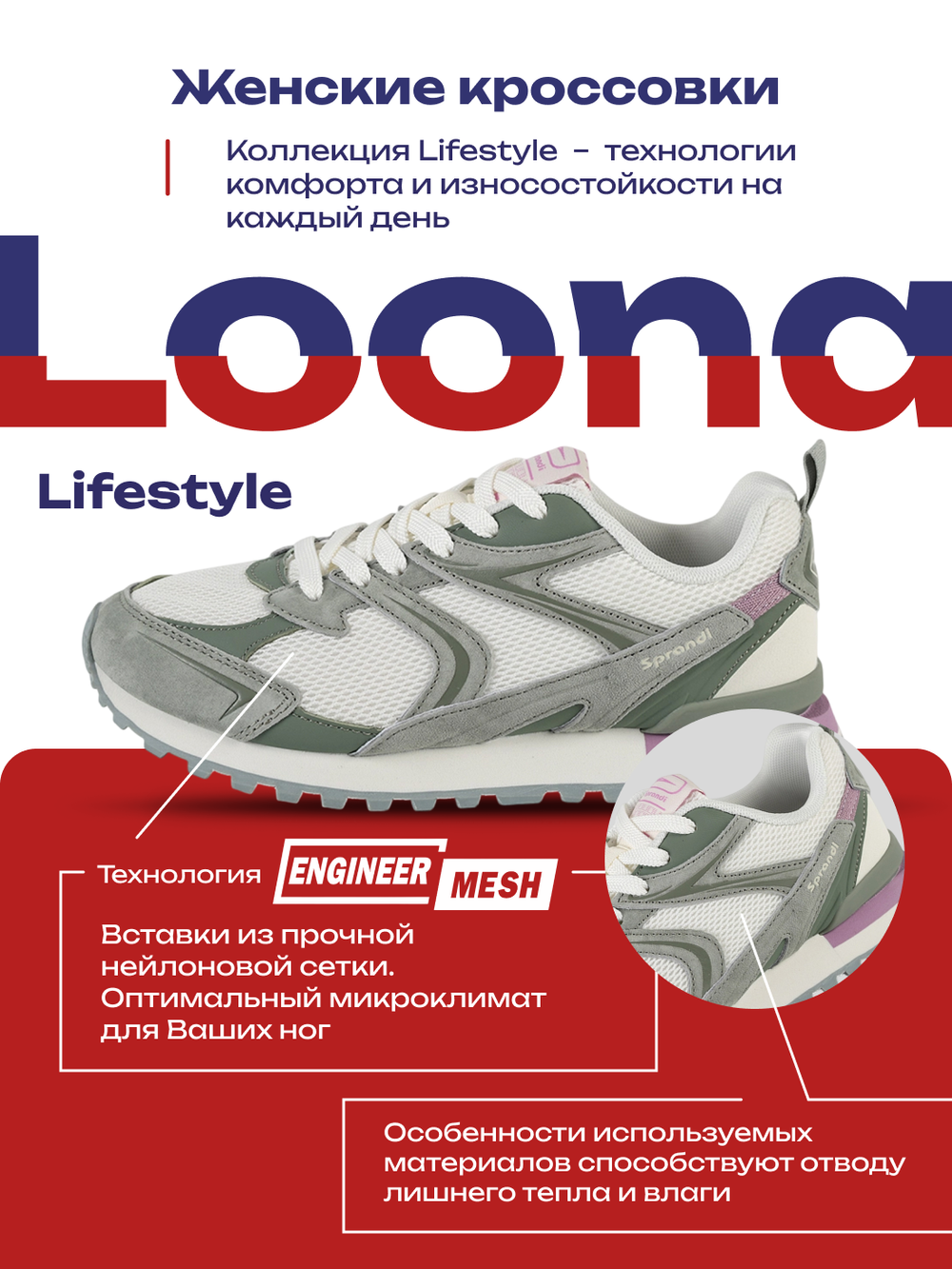 Кроссовки универсальные SPRANDI Loona
