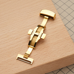 Застежка-бабочка с фиксирующим механизмом, цвет золото