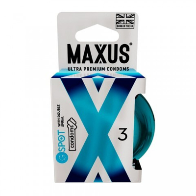 Презервативы MAXUS X-Edition G Spot, с двойной спиралью для стимуляции точки G, 3 шт