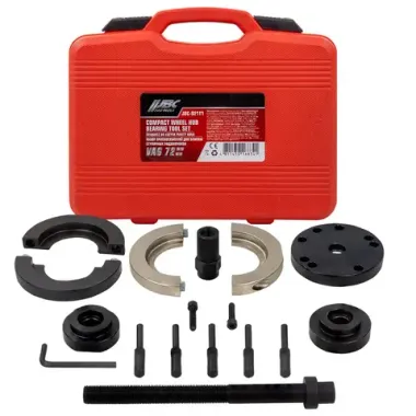 Набор приспособлений для замены ступичных подшипников 72мм AUDI A2,SEAT: Ibiza, SKODA: Fabia,Roomster,VW: Polo,Fox.(14пр.) в кейсе. JBC JBC-921T1