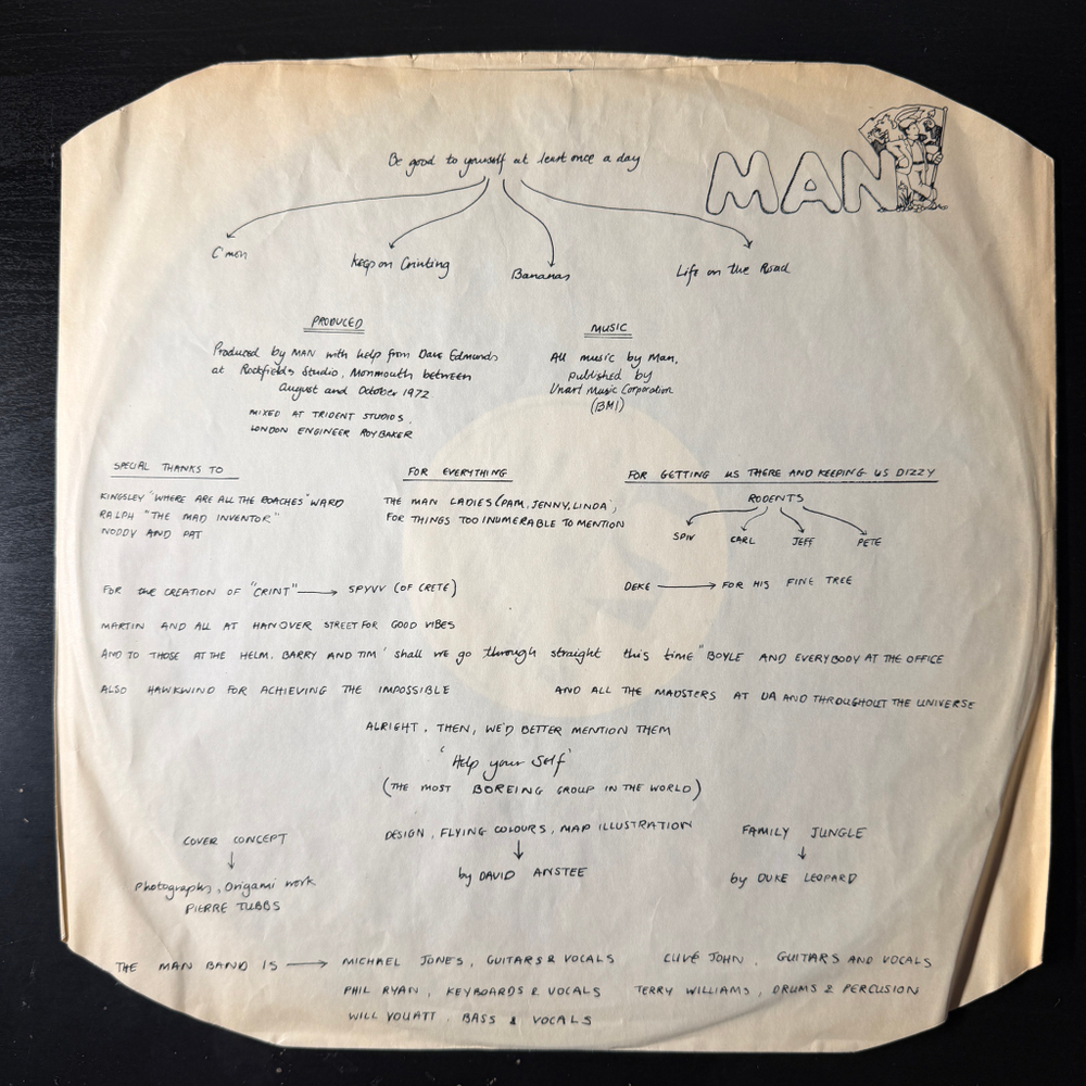 Man ‎– Be Good To Yourself At Least Once A Day (Англия 1972г.)