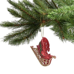 Сани красные, ёлочная игрушка [Арт. D0856]