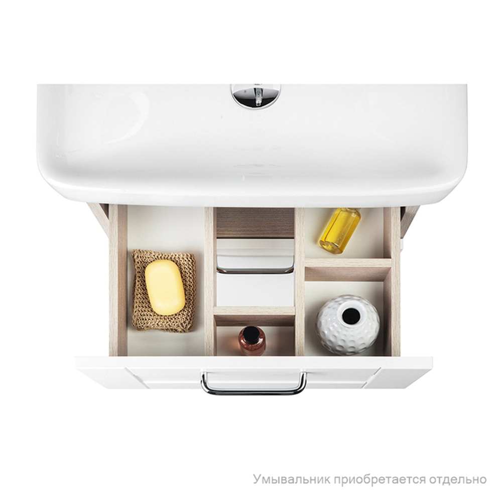 Тумба напольная IDDIS New Sena, 50 см, белая/под дерево, NSE50W1i95