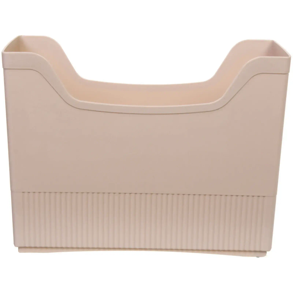 Органайзер - лоток для хранения на колесиках «ИДЕАДОМА», цвет бежевый, 33.6*13.7*25.2см