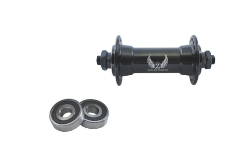 Втулка передняя WZ алюминий V-brake эксцентрик 36H ось 3/8''х100x108мм, на промах черная