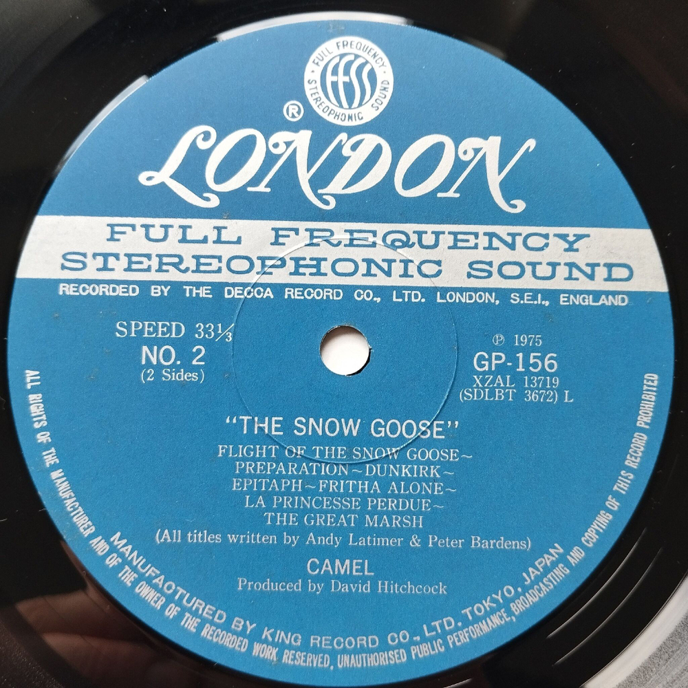 Винтажная виниловая пластинка LP Camel Music Inspired By The Snow Goose (Japan 1975) (No Obi) Friendship