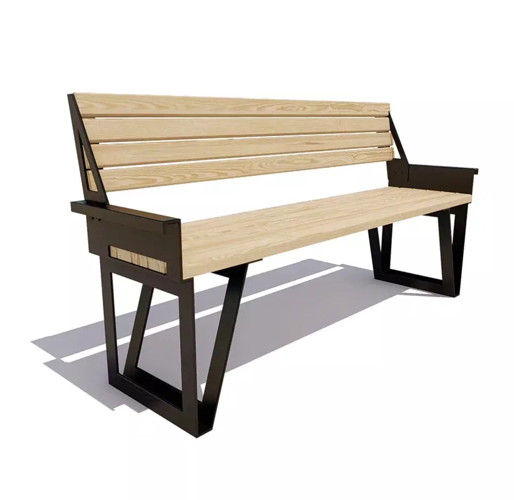 Скамейка уличная «Ижевск» сосна 2,0м, лак