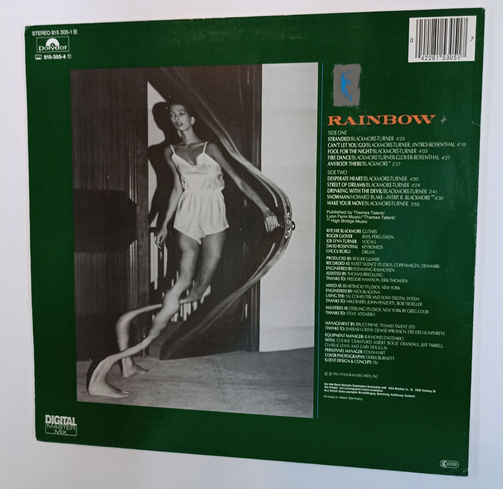 Винтажная виниловая пластинка LP Rainbow Bent Out Of Shape (Germany 1983)