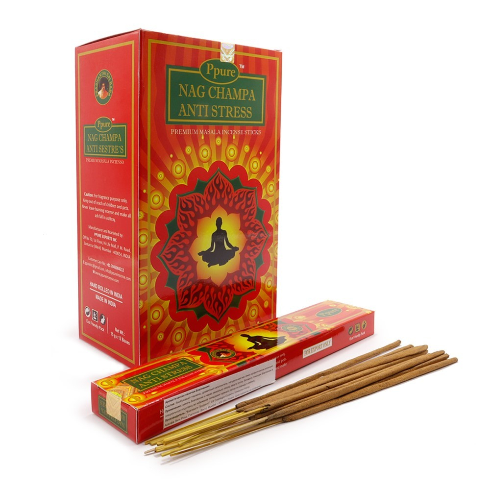 Ppure Nag Champa Anti Stress Благовоние-масала Антистресс 15 г