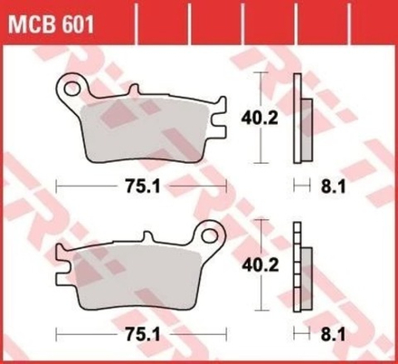 Колодки тормозные дисковые TRW MCB601