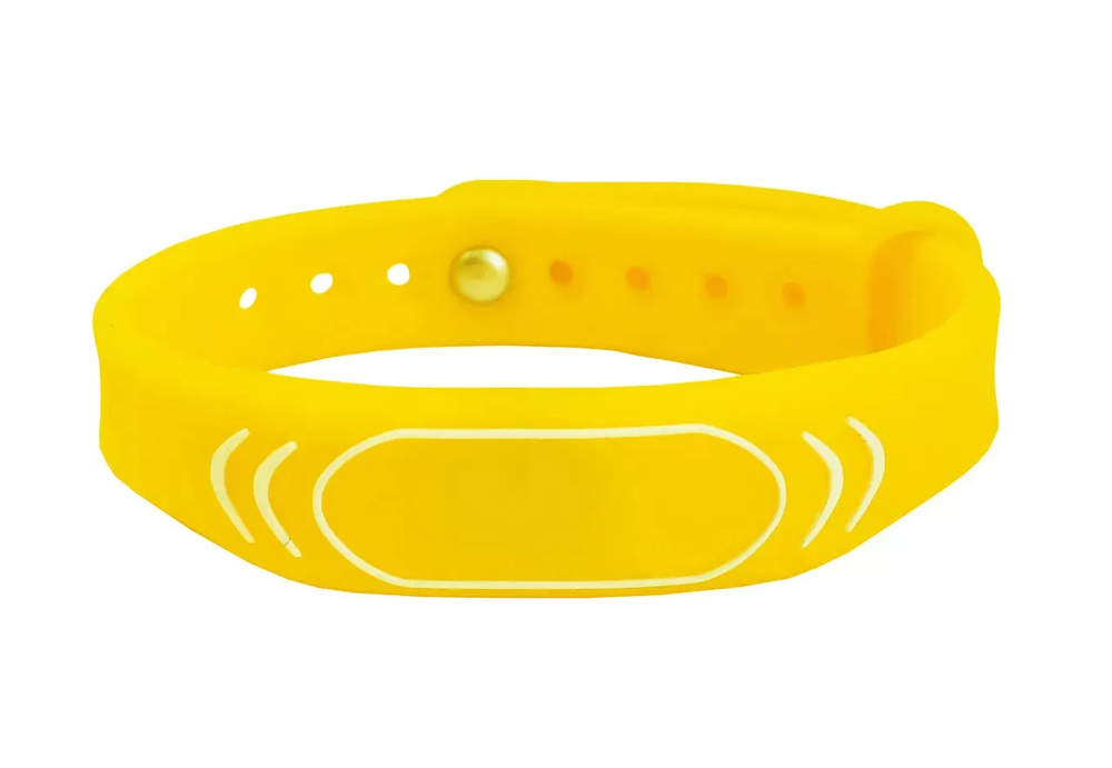Перезаписываемый RFID браслет T5577 “SPORT” ЖЕЛТЫЙ (125 кГц)