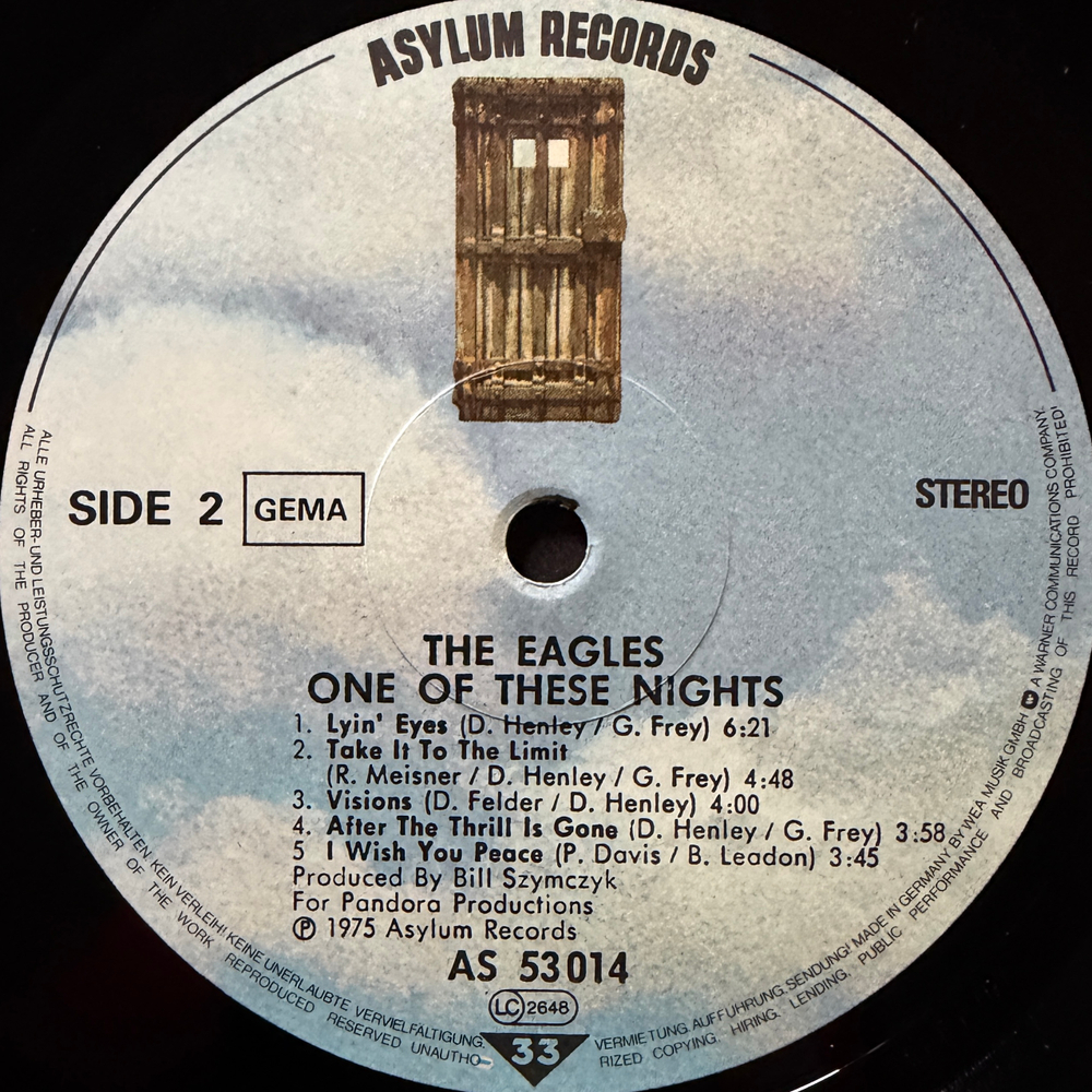 Eagles ‎– One Of These Nights (Германия) Т