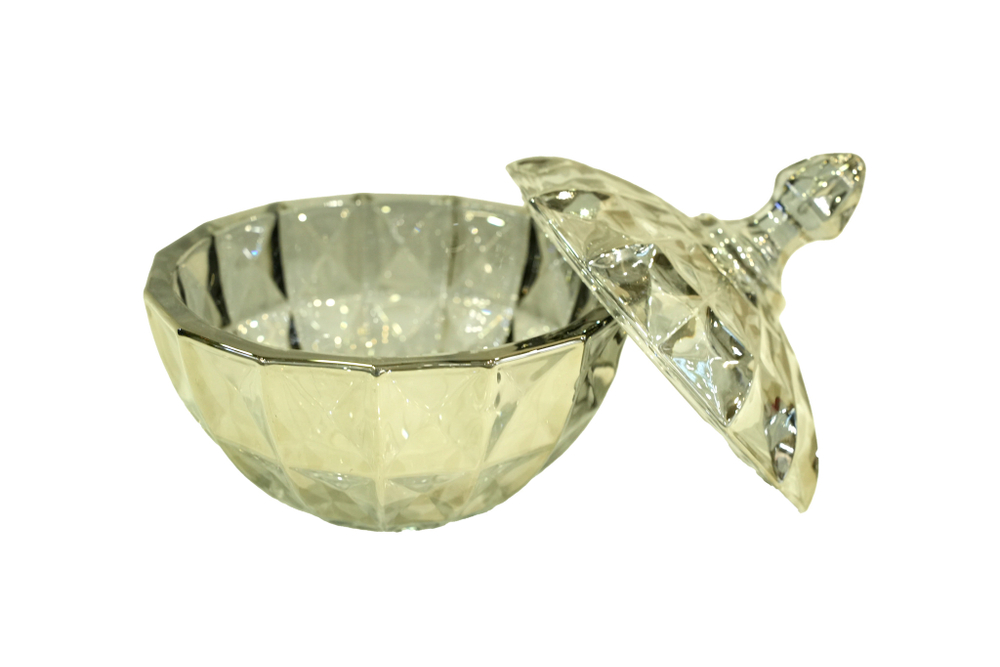 ВАЗА СЕРОЕ СТЕКЛО ДЛЯ СЛАДОСТЕЙ DM601-4