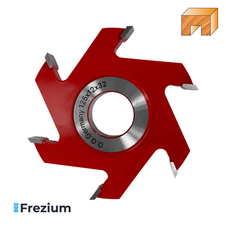 Пазовая насадная твердосплавная фреза "O.G.Germany" 125x32x8 Z6