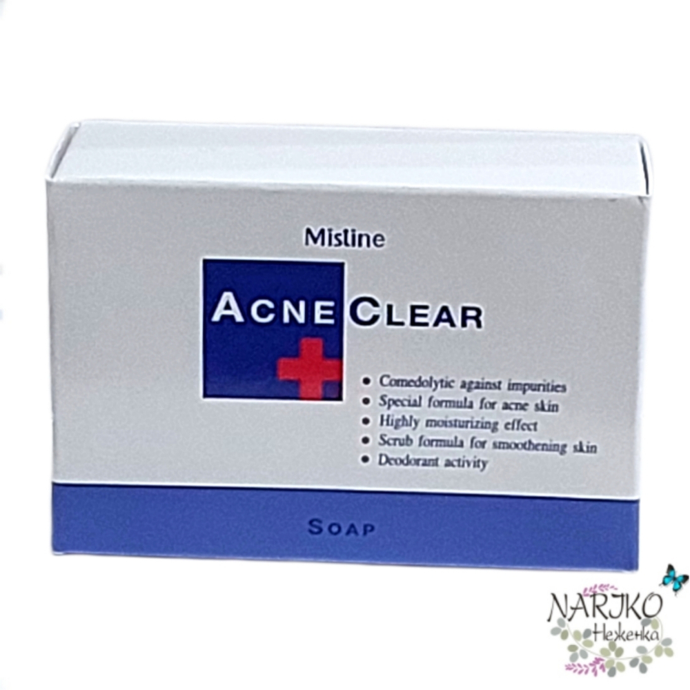 Мыло для лица и тела от угрей и прыщей MISTINE Acne Clear Soap, 85 гр.
