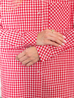 Рубашка Модная клеточка красно-белого цвета