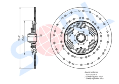 Диск сцепления ведомый КАМАЗ 205 (1878000205) SORL