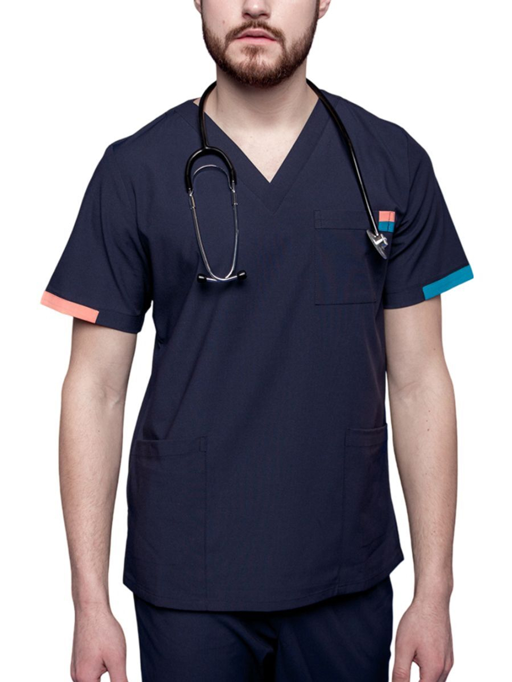 Туника медицинская мужская Pulse 258 Michigan, R148 нэви, S