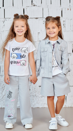 Брюки джинсовые для девочки 2-8 лет Fleur de Vie