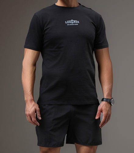 Футболка хлопковая мужская LEGENDA Щит и Меч черная