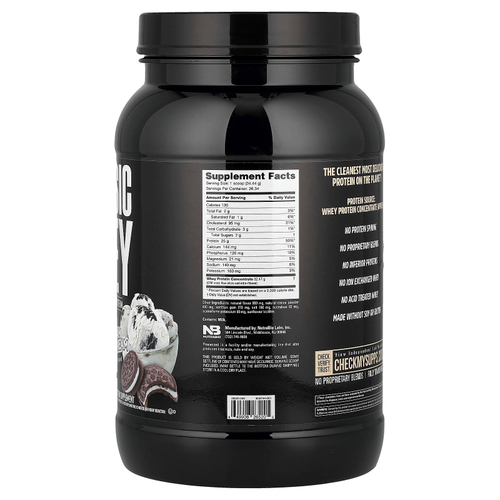 NutraBio, Classic Whey Protein, мороженое с печеньем, 907 г (2 фунта)