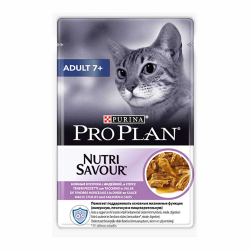 Pro Plan Adult 7+ Turkey 85 г - консервы (пауч) для кошек от 7 лет (индейка в соусе)