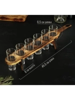 Деревянная Шотница для подачи. Цельный кедр