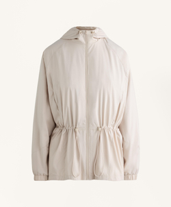 Oysho Водонепроницаемая длинная ветровка, экрю