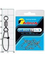 Карабин с вертлюгом для рыбалки SY-3025 №02 (упк. 8 шт.)