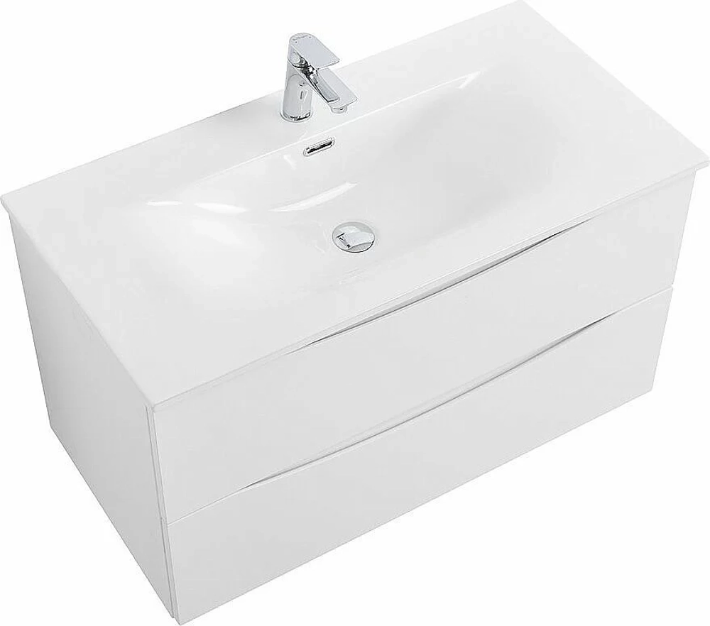 Тумба с раковиной BelBagno MARINO-CER-N-900-2C-SO-BL-P Bianco Lucido