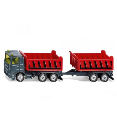Грузовик Siku 1685 с прицепом, 15.2 см, серый/красный