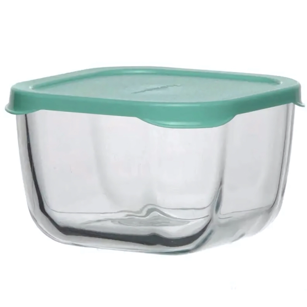 Контейнер 250мл «SNOW BOX» с зеленой пластиковой крышкой 53223SLGR
