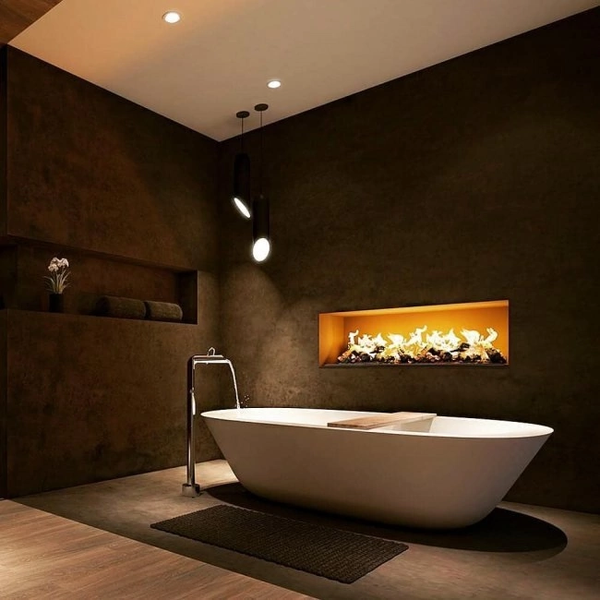 Камин в ванной
