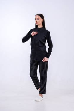 Китель поварской женский Élégance Blanche black