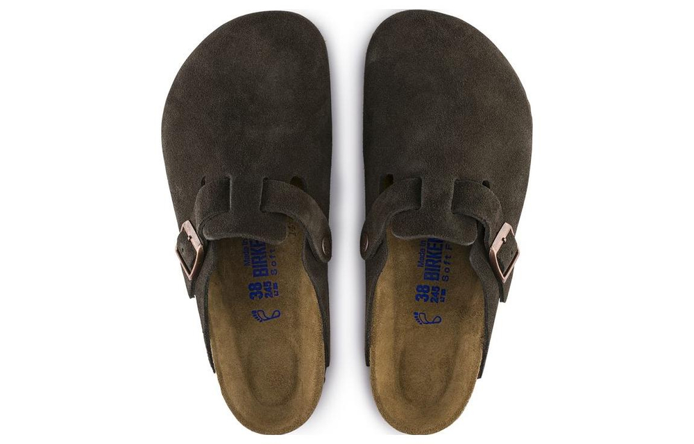 Boston Birkenstock Soft Footbed Suede "Mocha"