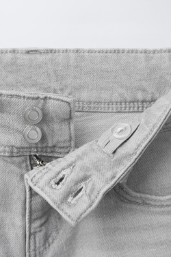 ZARA ДЖИНСЫ FLARE С ДВОЙНОЙ ПУГОВИЦЕЙ, СЕРЫЙ