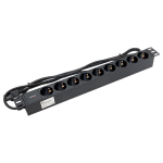 Блок розеток 19", 9 розеток EKF TRP-HPD-10A-9SH-2MC14