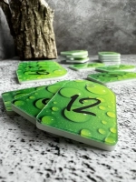 Номерки для гардероба акрил 3х5 см