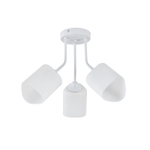 Люстра потолочная 3x60Вт E27, металл/стекло, белый, матовый плафон