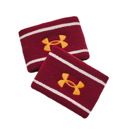 Теннисные напульсники Under Armour Striped Performance Terry Wristbands - Red