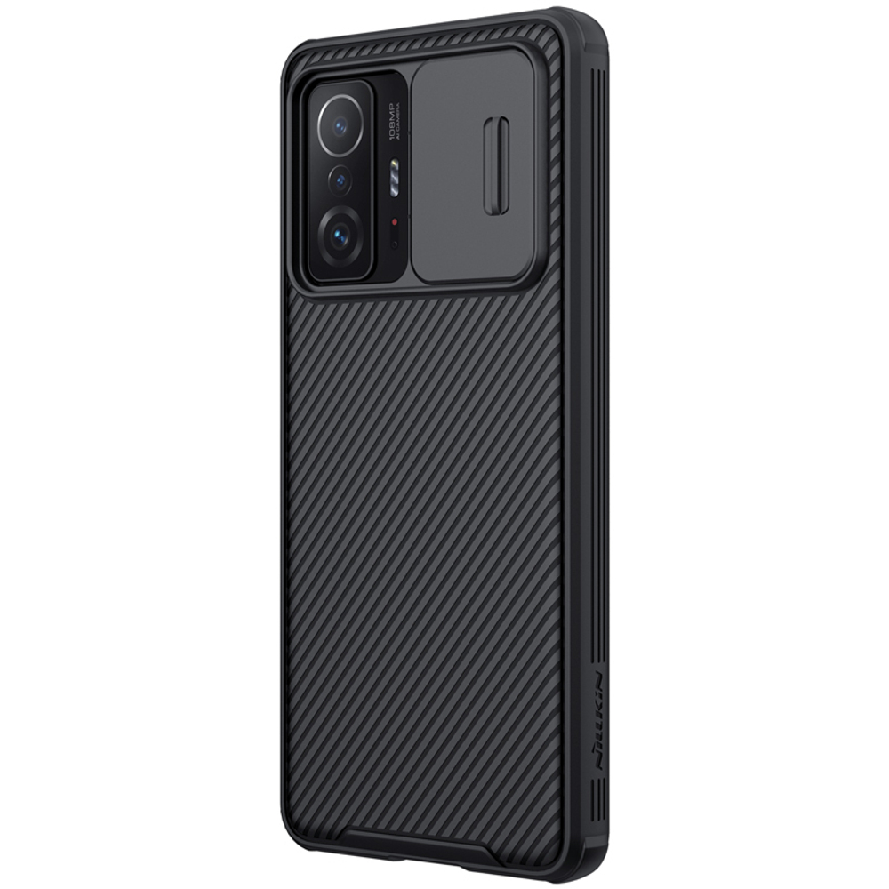 Чехол двухкомпонентный от Nillkin для Xiaomi 11T и 11T Pro, серия CamShield Pro Case с защитной шторкой для камеры