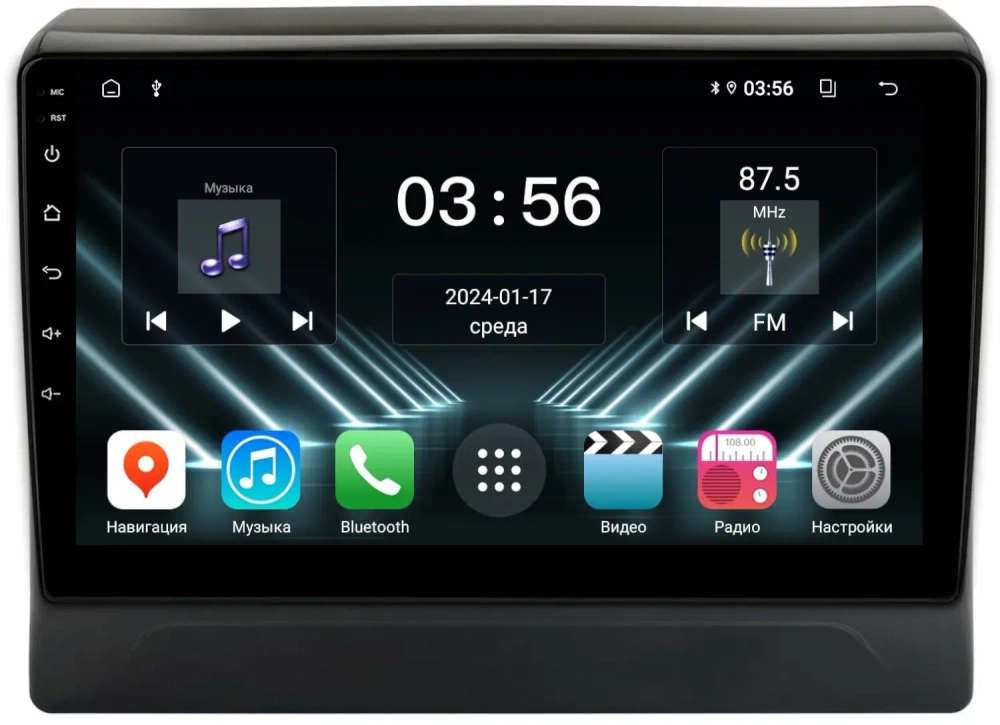 Магнитола для Mitsubishi Delica D5 2019+ - FarCar DX10-9633 монитор 10" IPS на Android 13, 4+64Гб, CarPlay