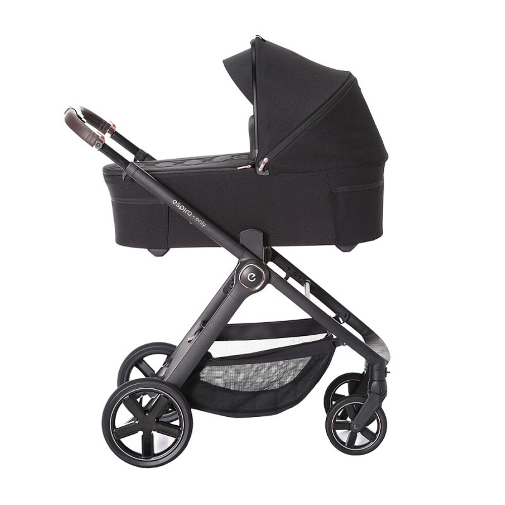 Детская коляска 3 в 1 Espiro Only 2025 и автокресло Pi Gray blue 410 stylish black / Серый/синий (Gray blue 103)
