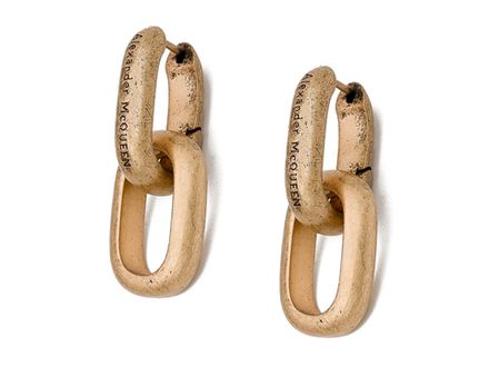 Серьги-Кольца с овальным подвесом, 40мм