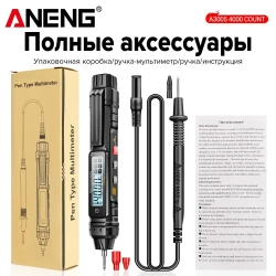 Цифровой мультиметр, профессиональный прибор с ручным подсчетом 4000 ом, бесконтактный автоматический измеритель напряжения переменного/постоянного тока, тестер диодов;Обновленная версия A3005