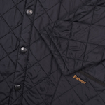 Иссиня-черная стеганная куртка Barbour Liddesdale с крупным вышитым гербом, L свободный