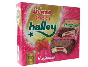 БИСКВИТ HALLEY SANDWICH STRAWBERRY 300ГР