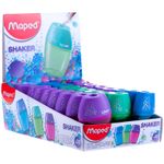 Точилка пластиковая Maped Shaker, 1 отверстие, с контейнером, ассорти