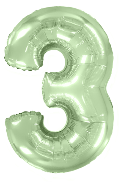 Цифра 3 "Мятный" (40''/102 см)