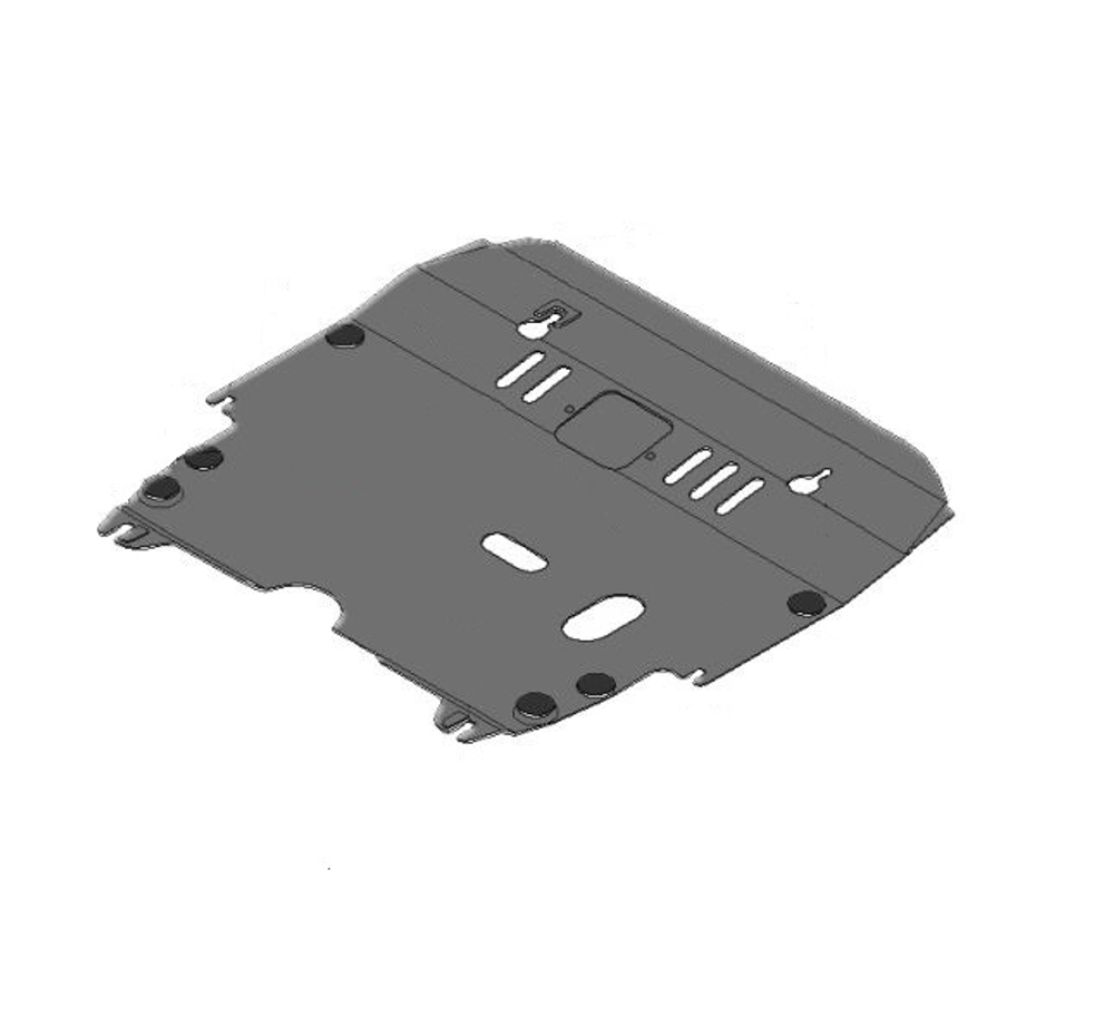 Защита ALFeco картера двигателя и кпп для C 100 VEGA 2009-2011, V-1,6 (сталь 2 мм) арт.ALF3206st